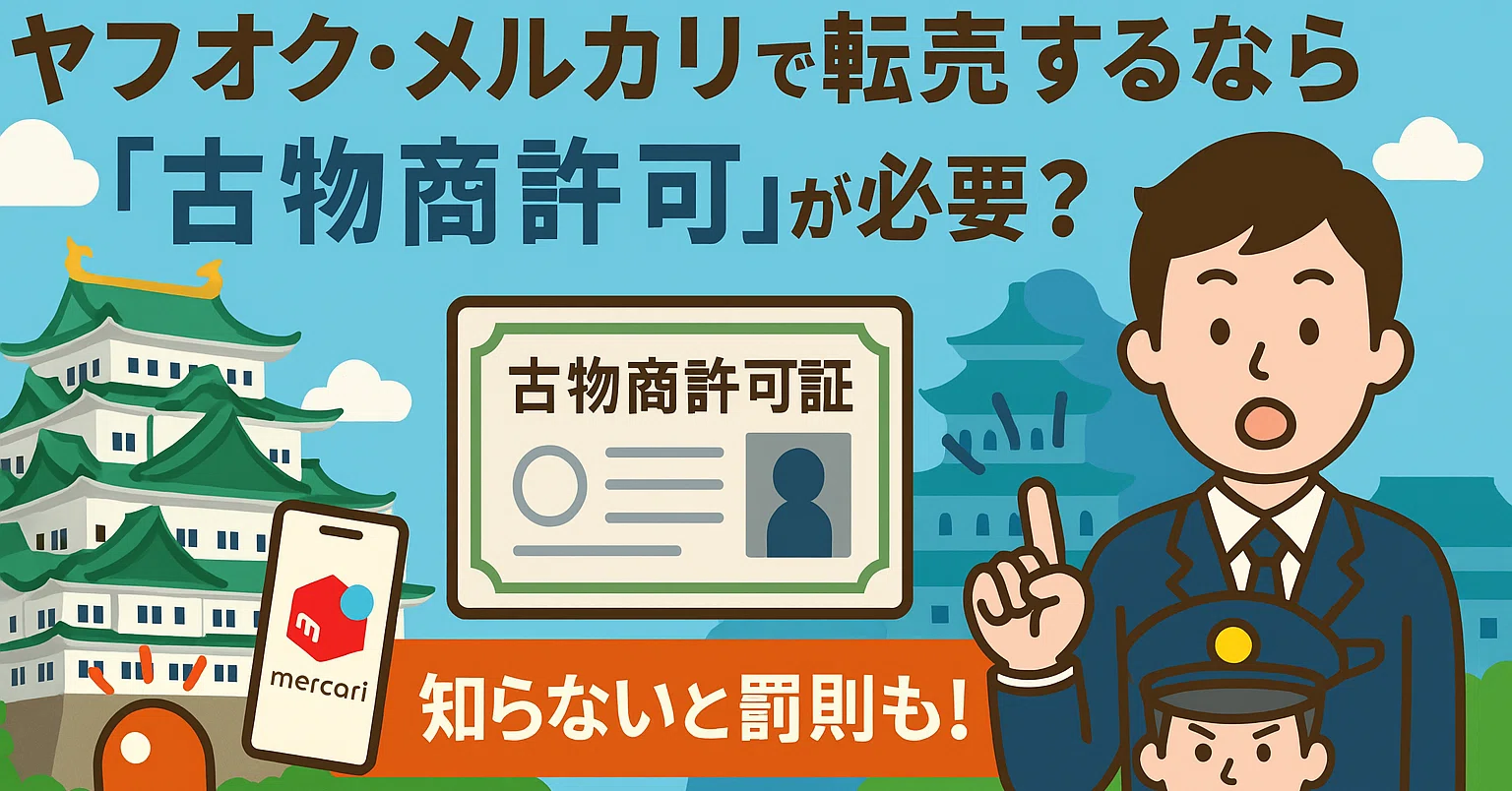 ヤフオク・メルカリで転売するなら「古物商許可」が必要？知らないと
