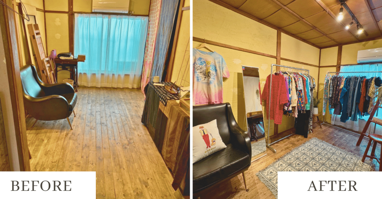 古着の個性が生きる空間の作り方｜なぎ｜Room display