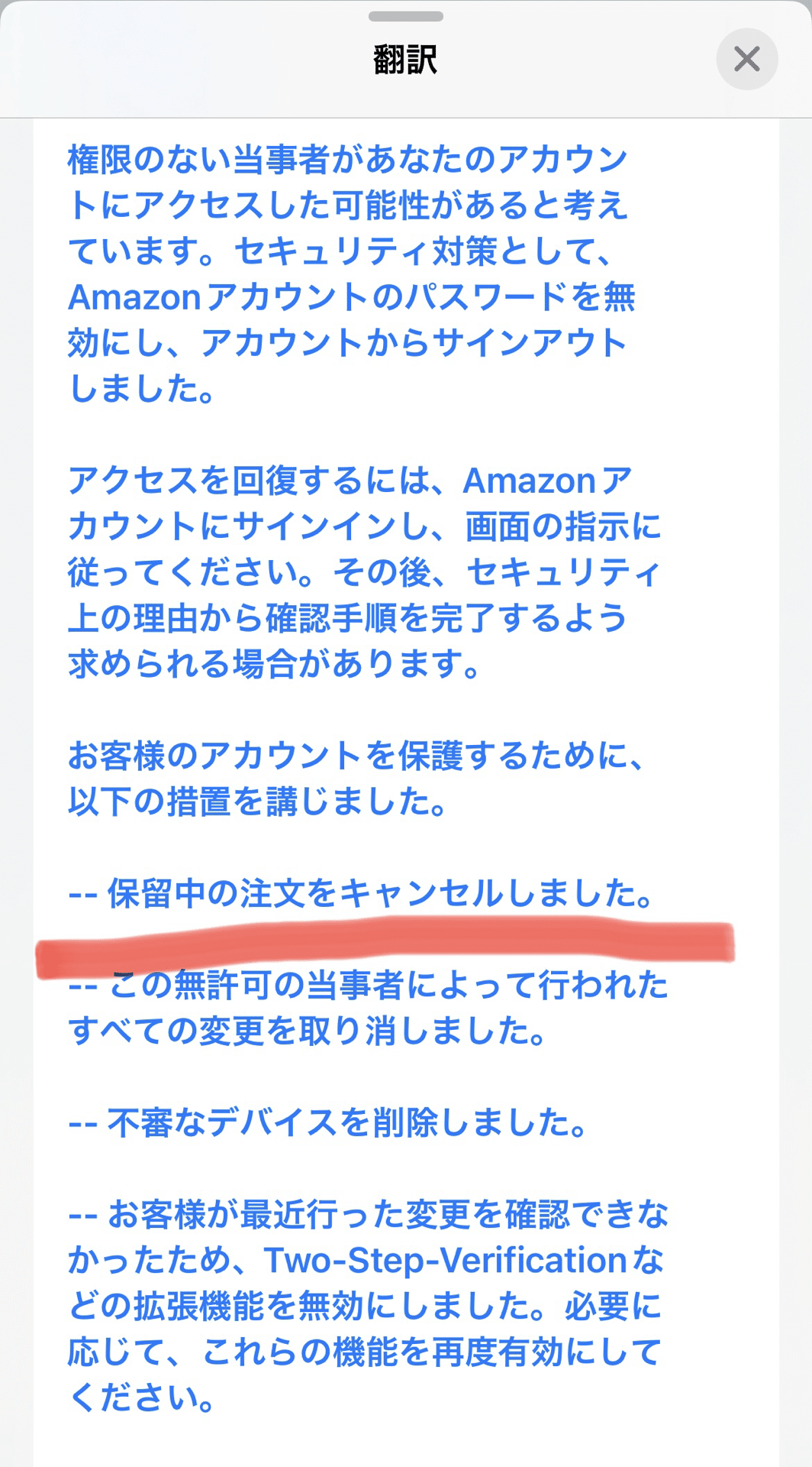 不正利用は突然に｜Amazon.com.au｜いつかの記録