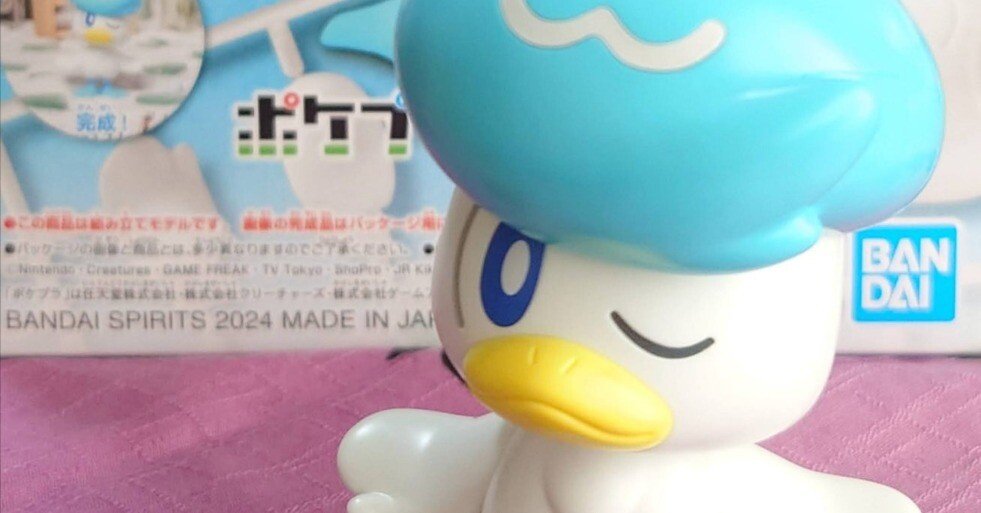 ポケプラ　クワッス　完成品　メタリック塗装　ジュエリー風 ポケプラクイック！！クワッス【プラモづくり】｜桔紺ちや〈KICOChiya〉