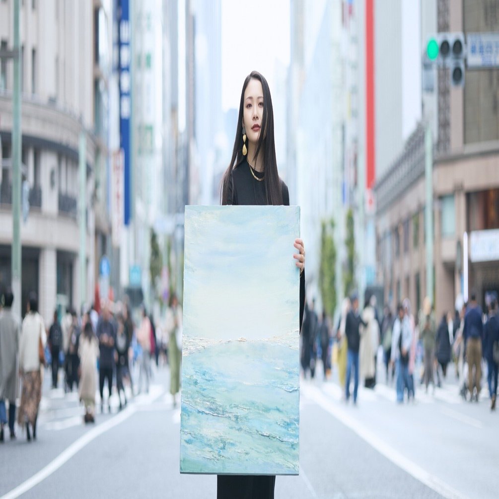 私が「miotokyo」という名前で絵を描きはじめて銀座三越の個展で大成功