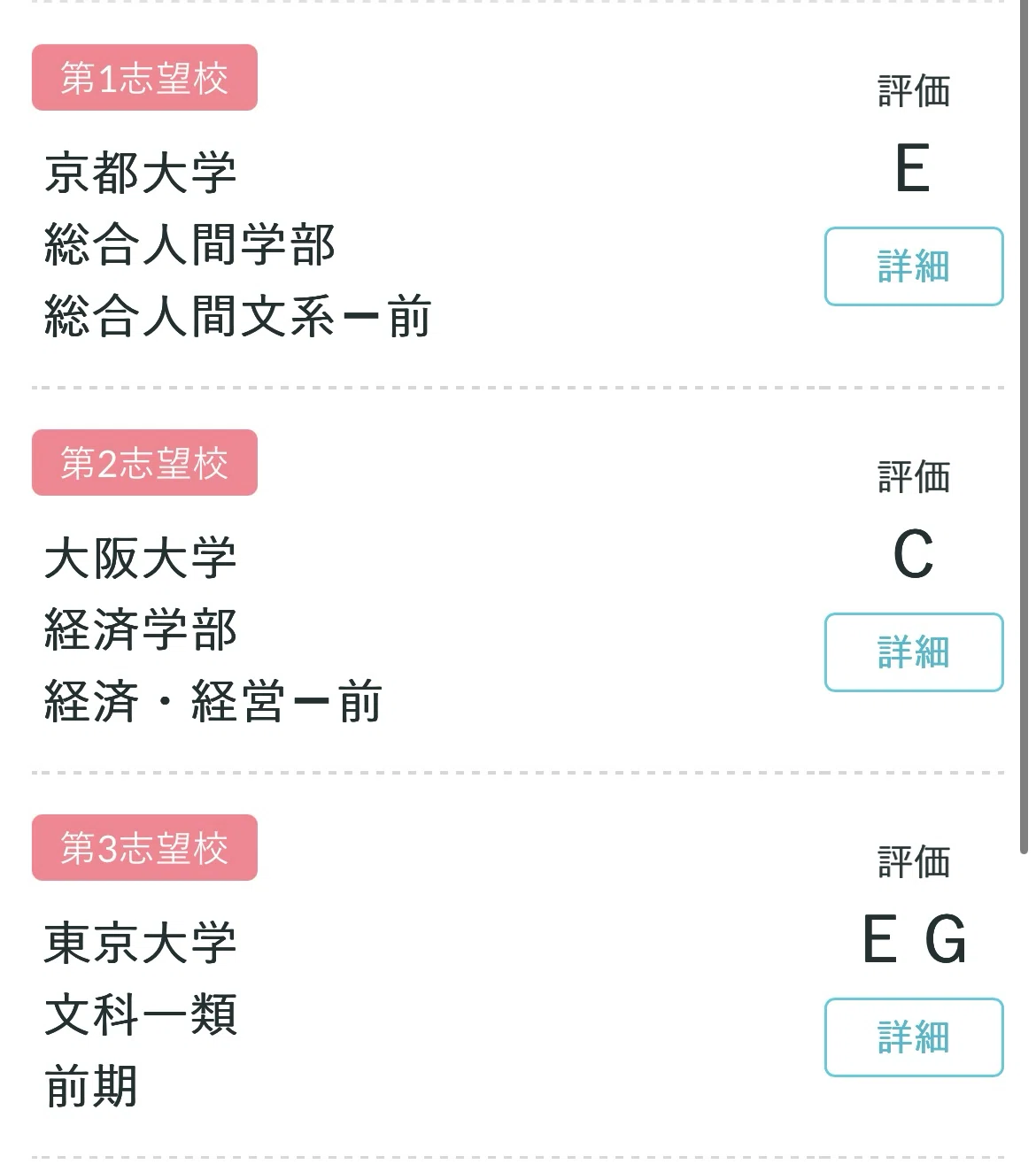 後に落ちる、京大受験生の現役時の模試成績を公開｜浪skyだった