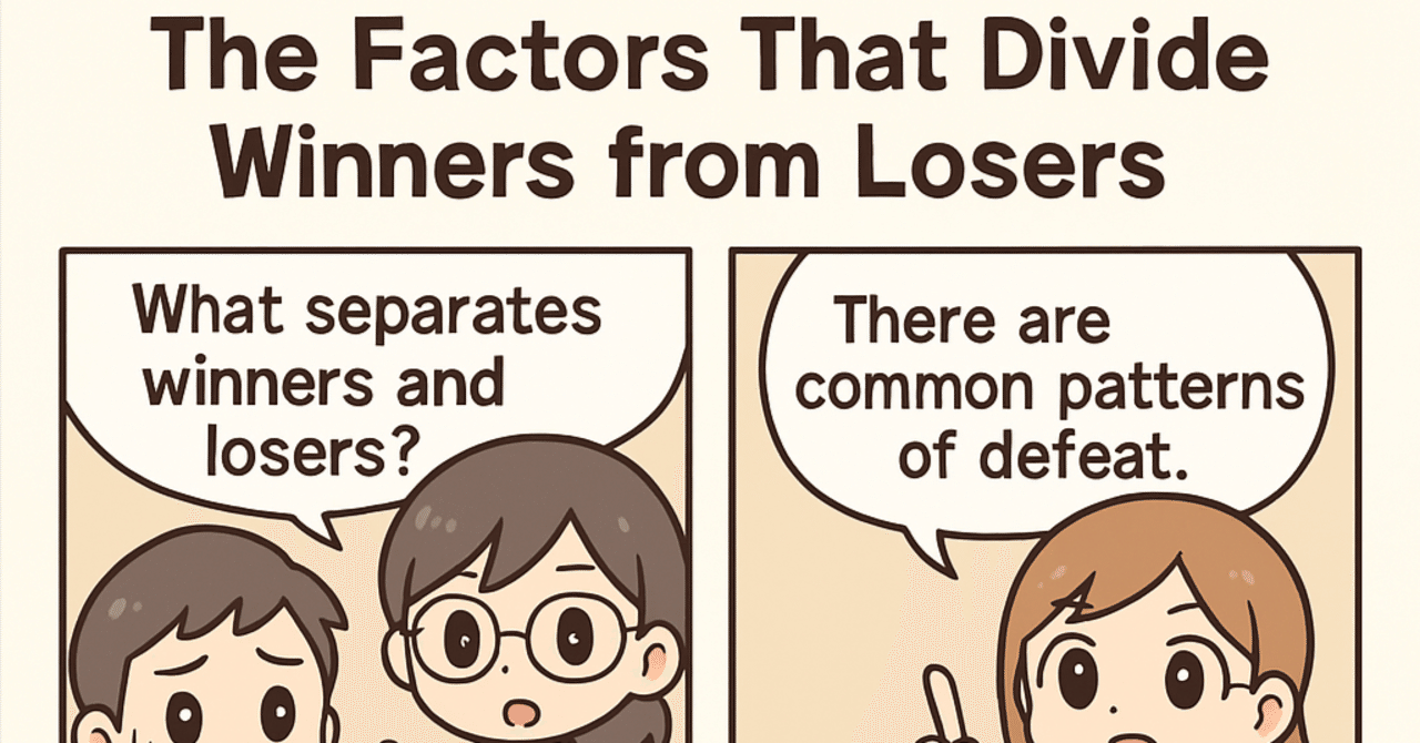 成功者と失敗者、勝者と敗者を分ける要素を教えるランキングトップ30高次な人間脳機能と生成AIの共存未来