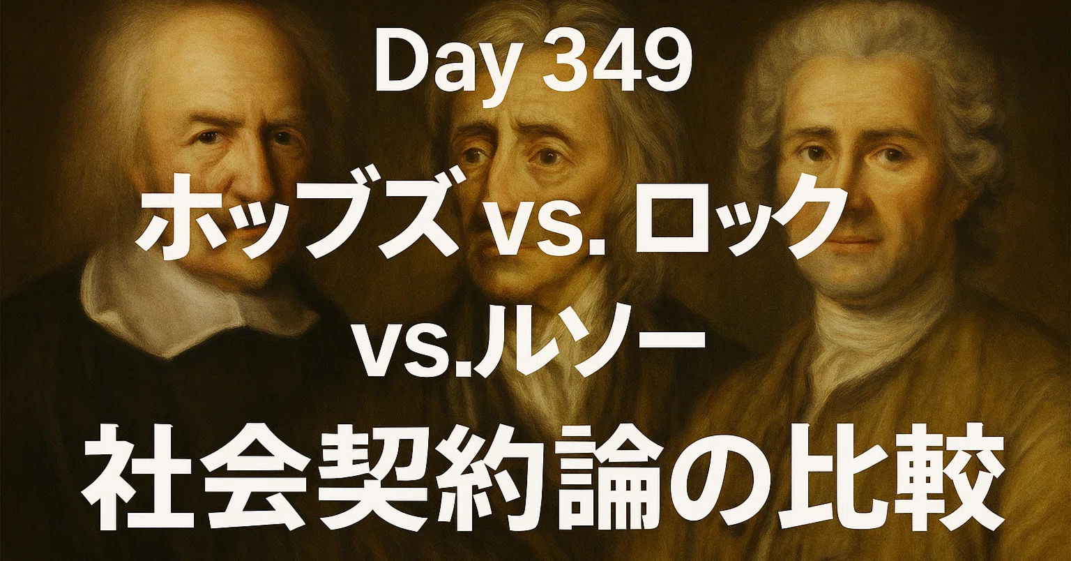英作文課題】ホッブズ vs. ロック vs. ルソー ― 社会契約論の比較【英