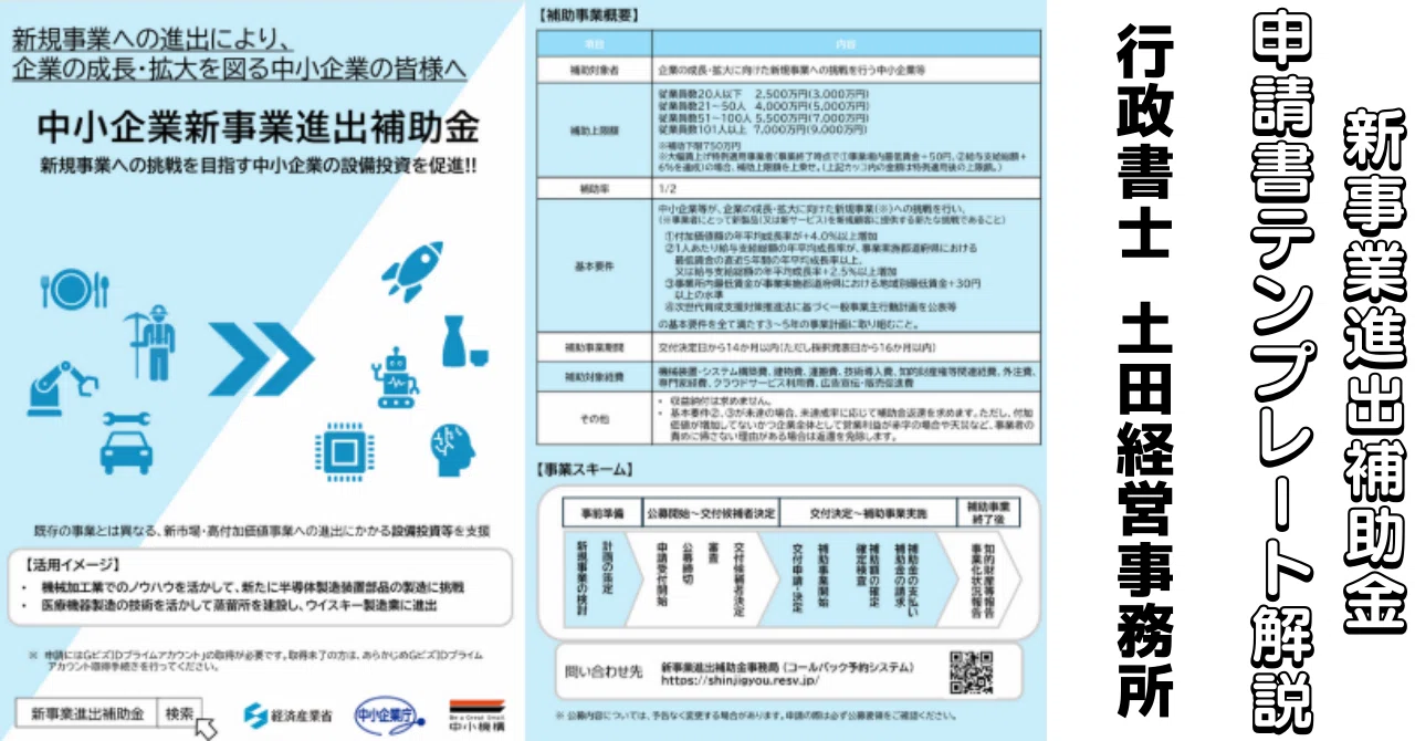 新事業進出補助金 事業計画テンプレート 分析と解説｜神奈川県川崎市
