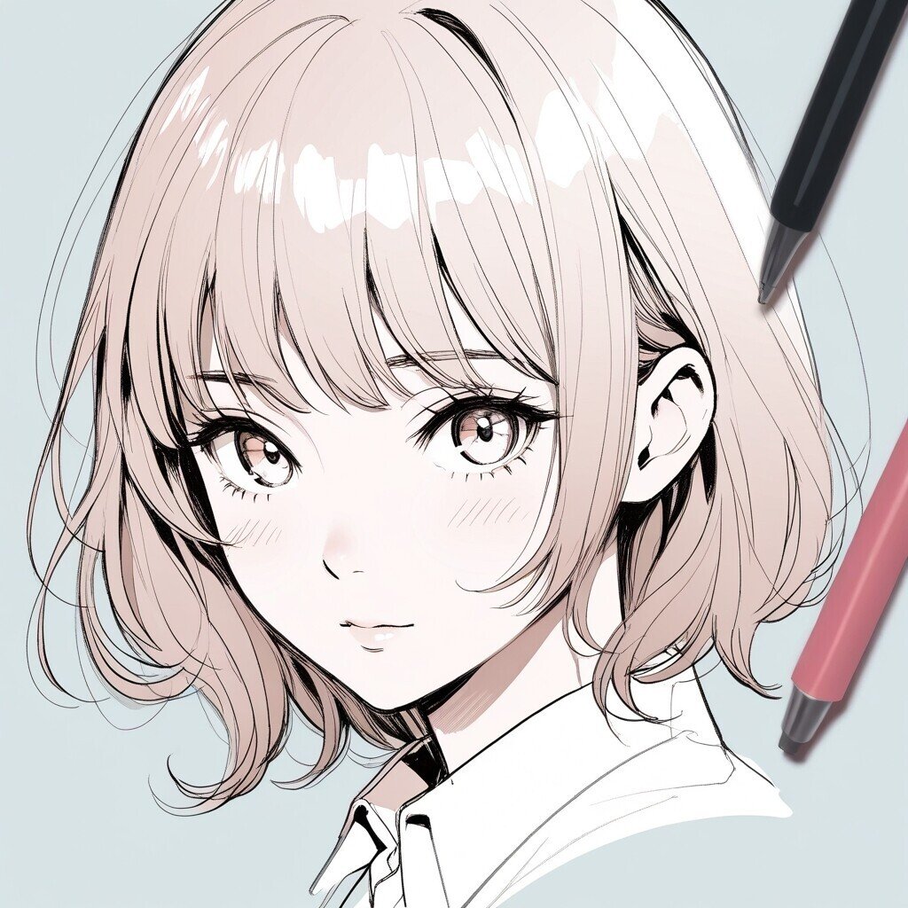 【レオナルドAI】「Gペン画で描いて」と入れると、8枚に1枚くらいの確率でイラストの中にGペンを書いてくるから、そのうちGペンシリーズ作れそうです(笑)AI作曲家Nayua_Yuna
