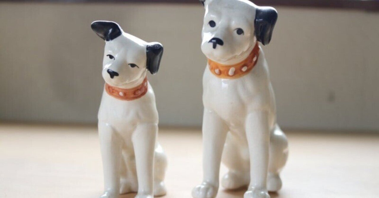 ニッパー犬の置物｜ふるものさん
