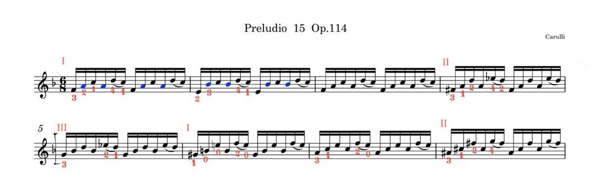 カルリ ギター 前奏曲と作品114 楽譜】Carulli Op.114 プレリュード