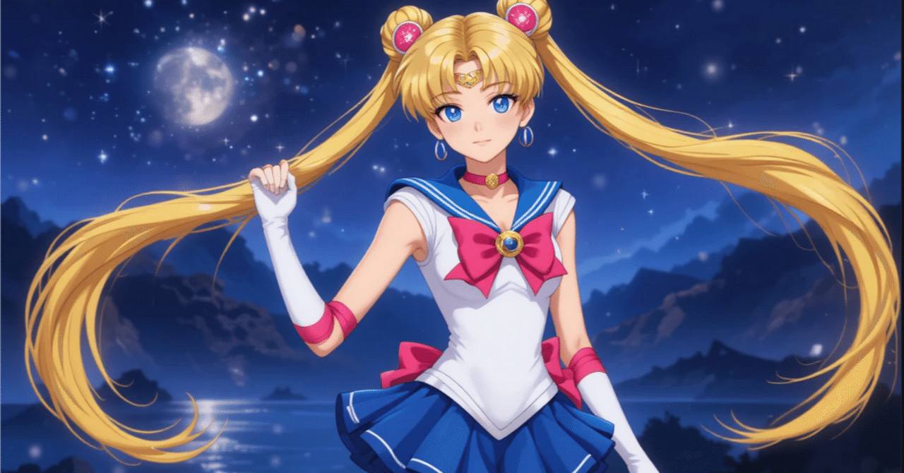 セーラームーン世代必見！セーラーマーズをAIで描いてみた｜漆黒のナイト