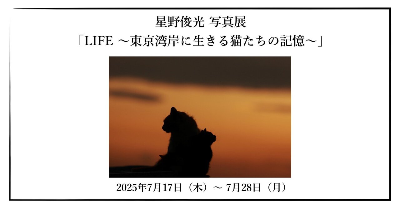 2025年7月17日（木）～ 7月28日（月）星野俊光 写真展「LIFE