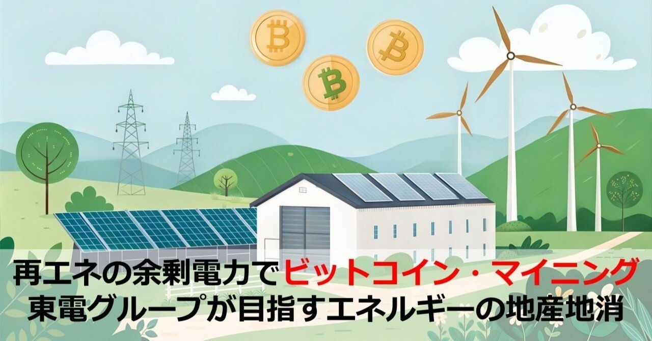 再エネの余剰電力でビットコイン・マイニング 東電グループが目指すエネルギーの地産地消｜Web3ポケットキャンパス