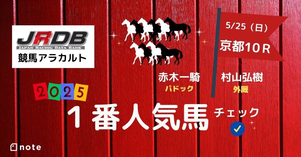 5/25（日）京都10R 高瀬川S 1番人気馬チェック｜JRDB 競馬