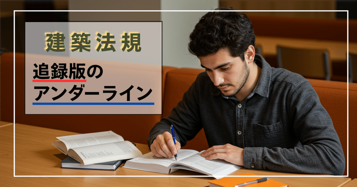 一級建築士】法令集の追録版アンダーライン資料をプレゼント