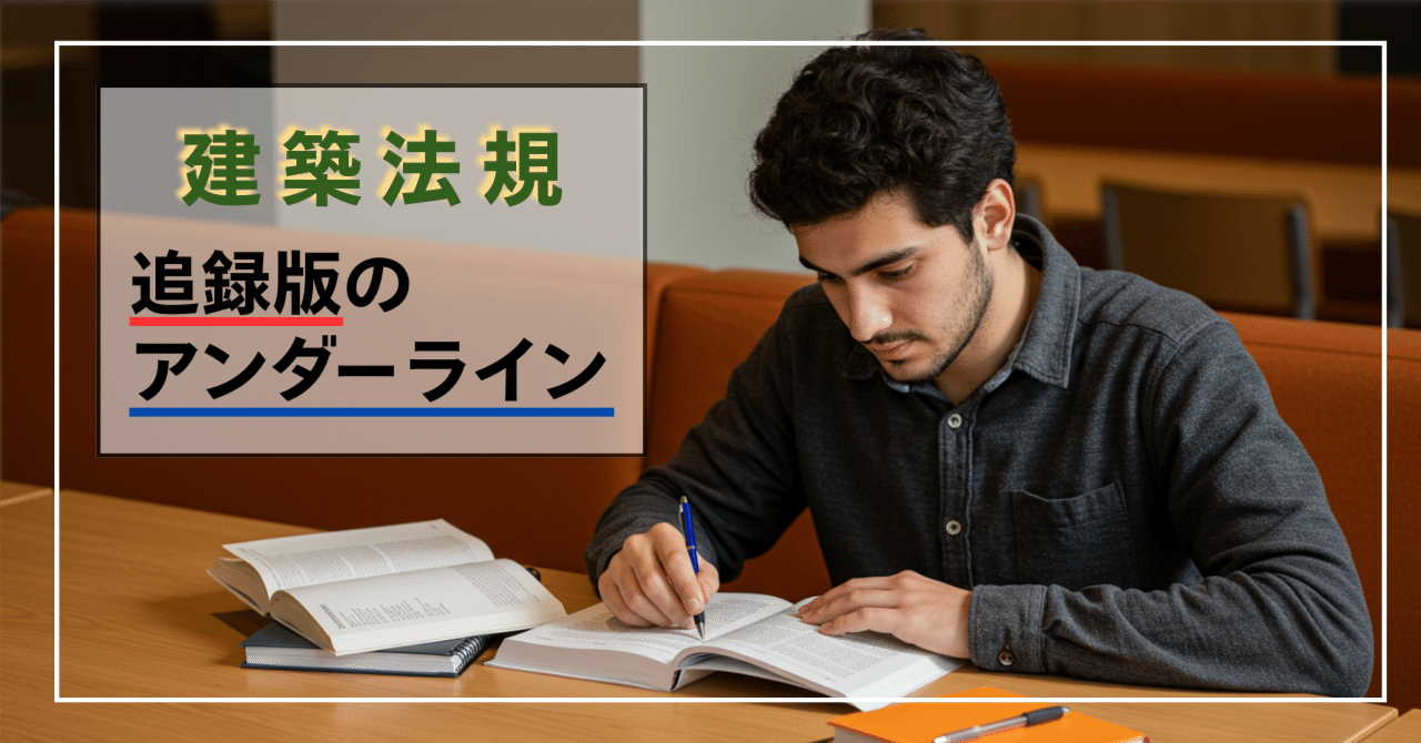 法令集の追録版アンダーライン資料をプレゼント！【一級建築士】【建築