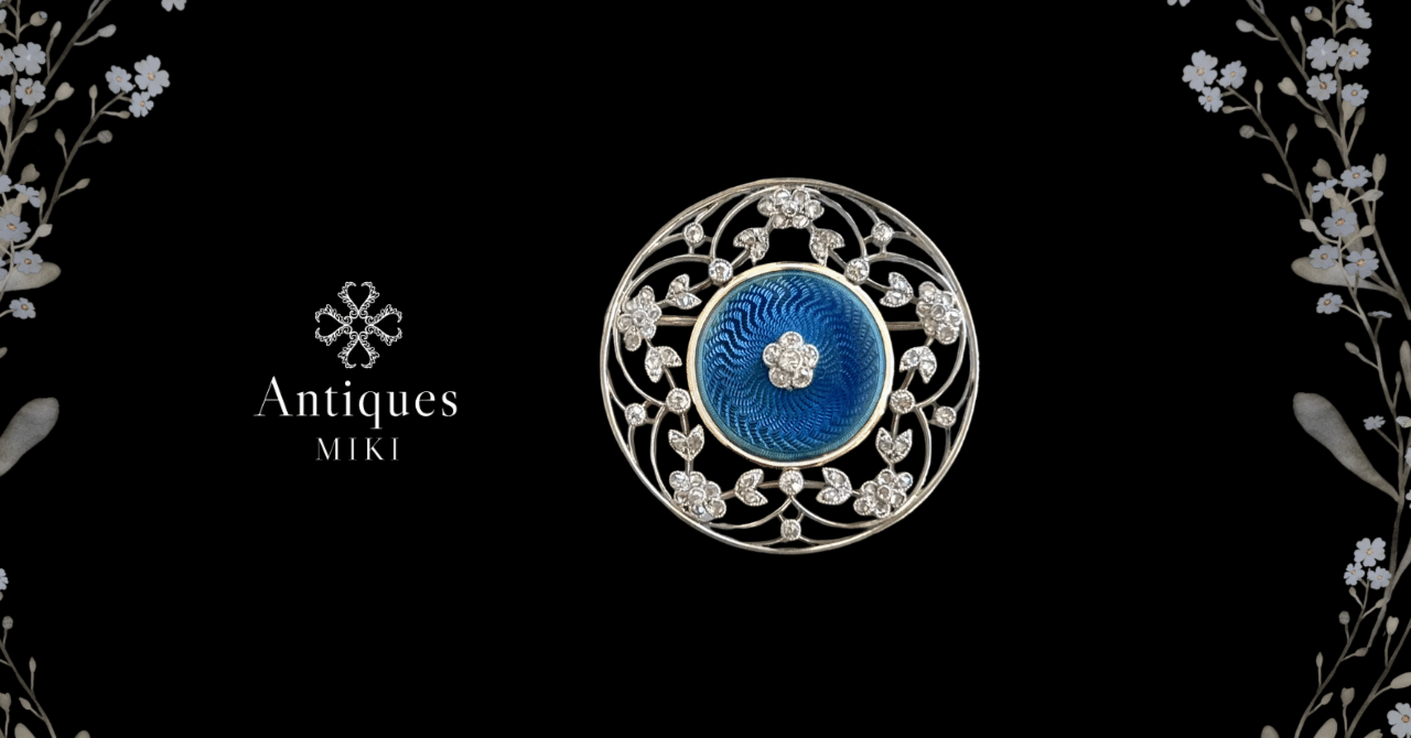 黒田 美紀のアンティーク・ストーリーギロッシェ・エナメル・ブローチ