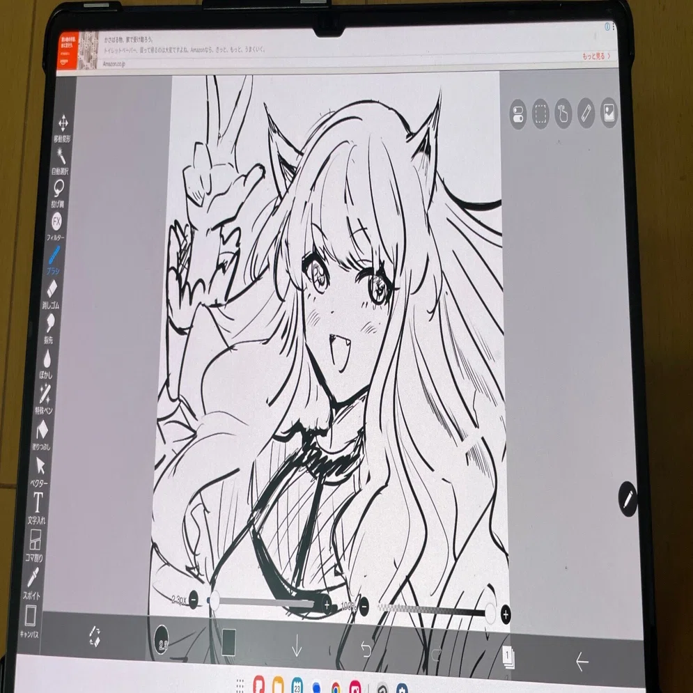 レビュー】Galaxy tab s8 ultraでお絵描きしてみよう〜大画面 