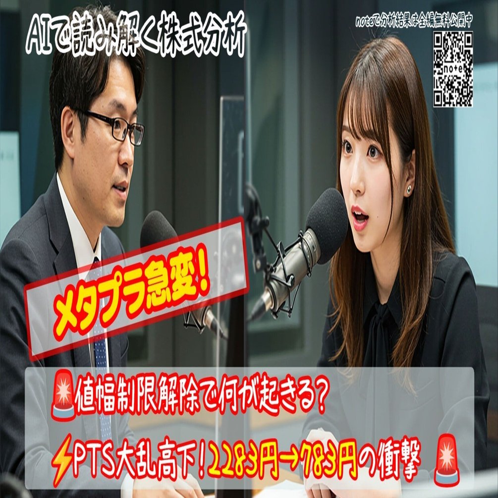 メタプラネット（3350）株価大乱高下の深層：ビットコイン戦略、機関投資家の攻防、そしてPTSの衝撃を徹底分析｜AIで読み解く株式分析ノート🗒️