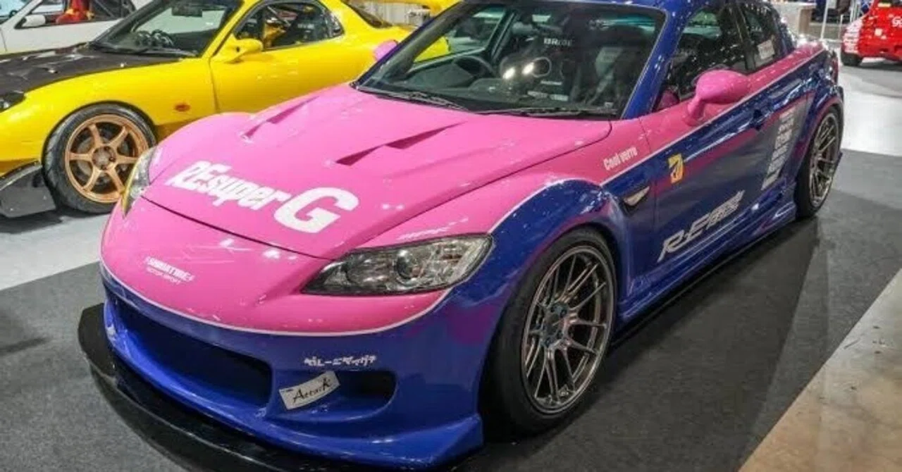 RE雨宮速報‼️東京オートサロン出展車両ブルピンRX-8来る｜d1takeru
