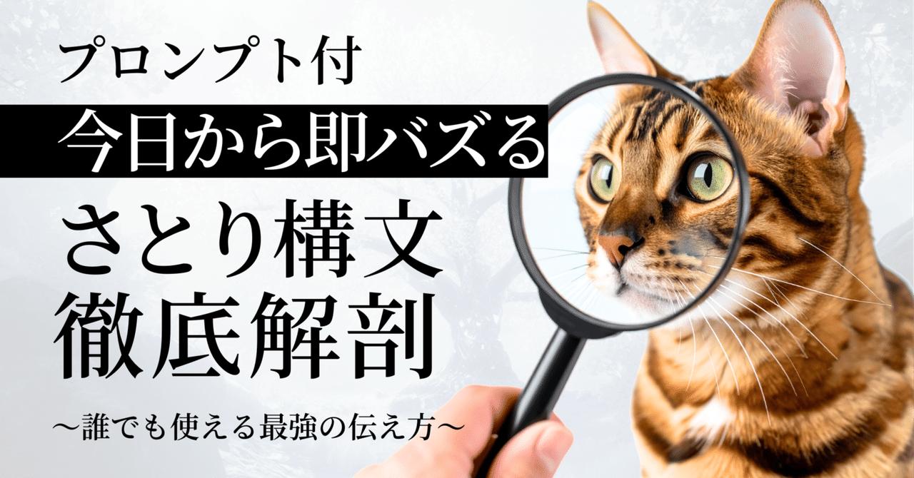 プロンプト付【今日から即バズる】さとり構文徹底解剖〜誰でも使える最強の伝え方〜KAWAI
