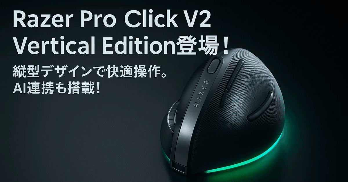 マウス・トラックボール Razer Pro Click V2 Vertical Edition Razer Pro Click V2 Vertical Edition Productivity Mouse