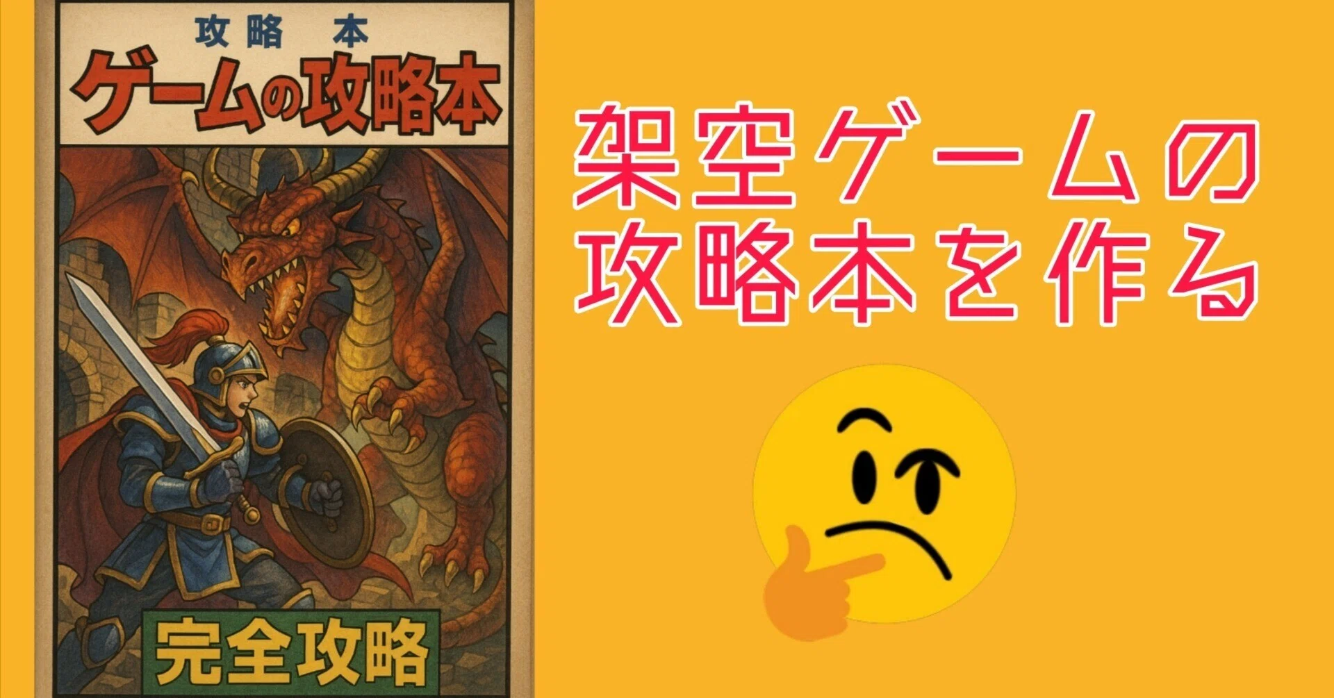 妄想だけで架空のゲーム攻略本をつくる。素人だけど攻略本を作りたい