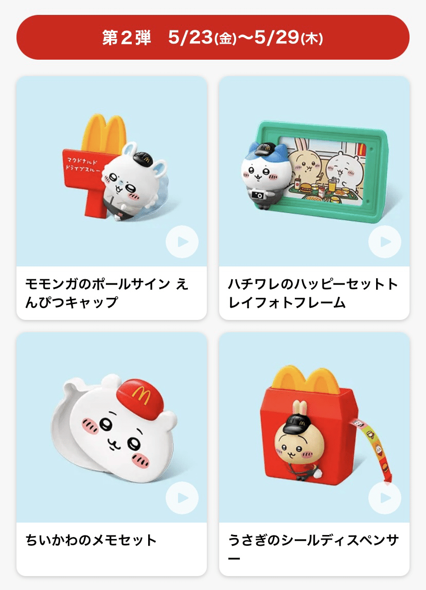 ちいかわハッピーセット第二弾｜brave_willet154