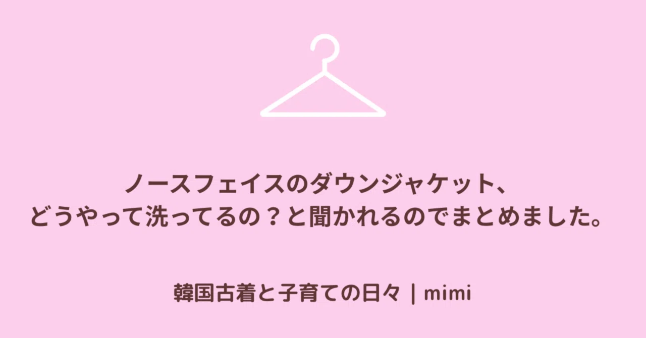 ノースフェイスのダウンジャケット、どうやって洗ってるの？と聞かれる 