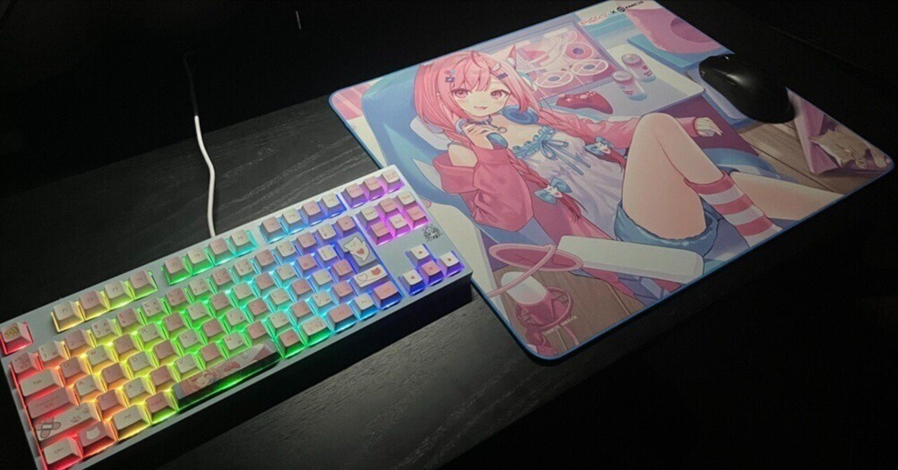 未開封　結城さくな×AMICISゲーミングキーボード&マウスパッド 特典付き 未開封 結城さくな×AMICIS ゲーミングキーボード+ マウスパッド+特典