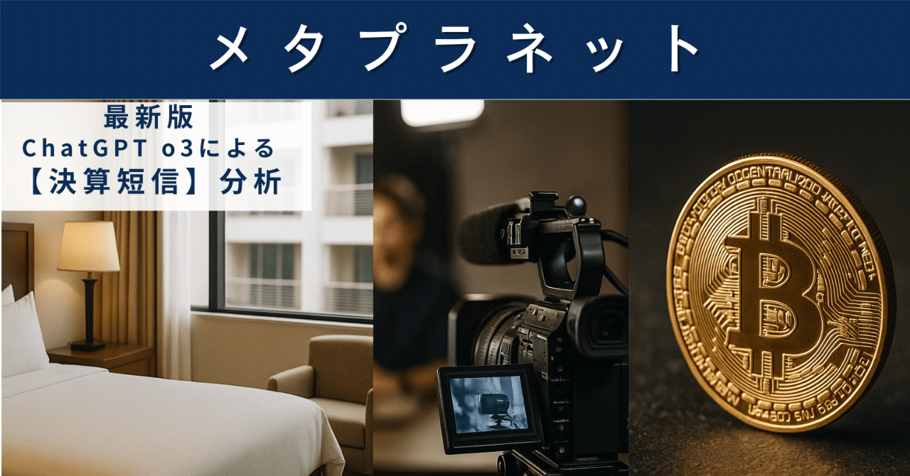 決算短信】メタプラネット（3350） ビットコイン戦略で異彩を放つ新興トレジャリー企業の実力を検証｜AIによる個別株情報分析室