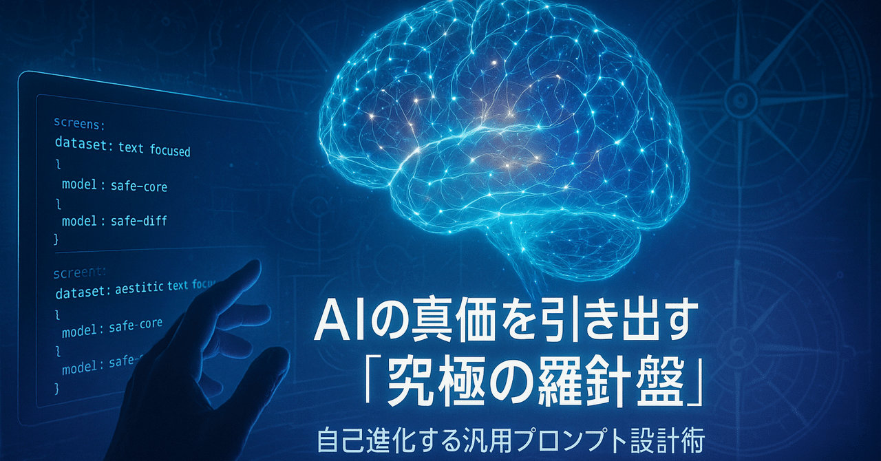 AIの真価を引き出す「究極の羅針盤」：自己進化する汎用プロンプト設計術hirokaji