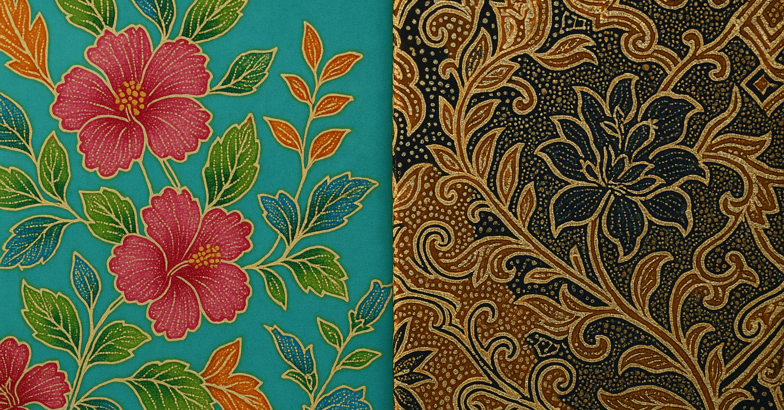 比較でわかる】マレーシアとインドネシアのバティックの違い｜モチーフ
