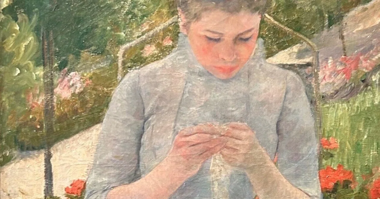 子供のためのオルセー美術館(195)ななめの線の不思議/カサット・庭の