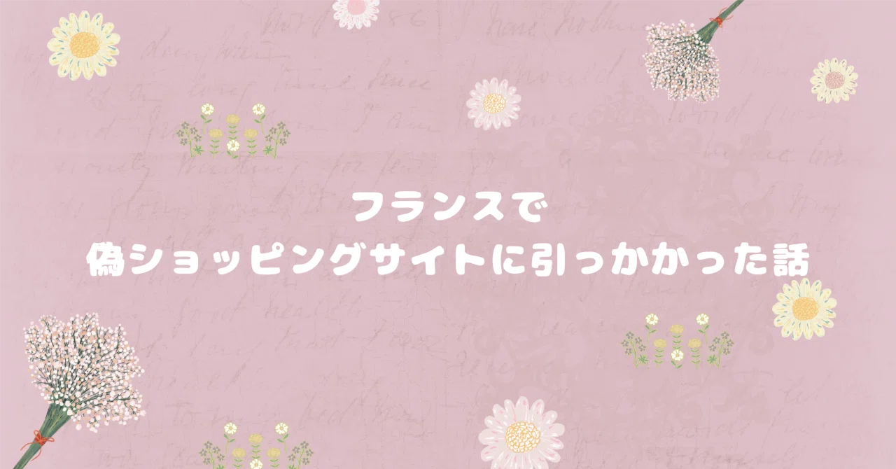 フランスで偽ショッピングサイトに引っかかった話｜Mao@フランス・パリ生活