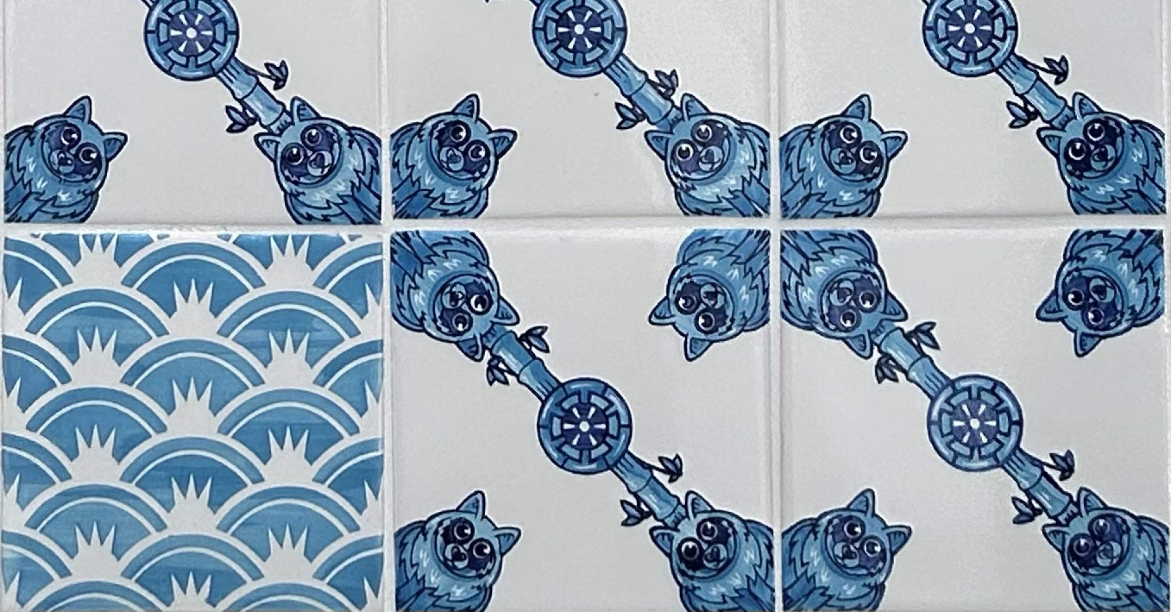 万博ポルトガル館レアウミちゃんタイル 万博ポルトガル館レアウミちゃんタイル