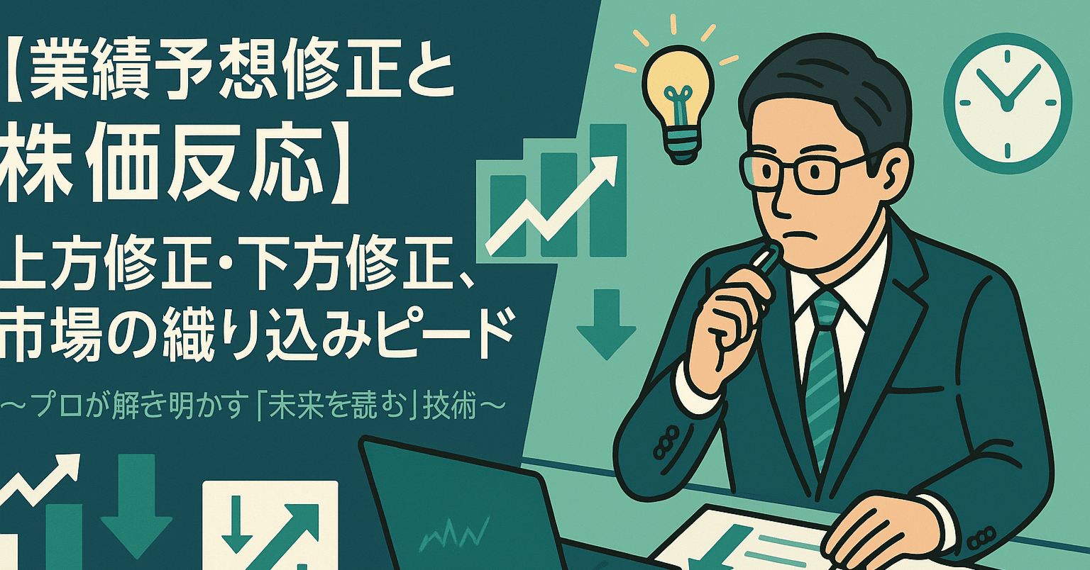 業績予想修正と株価反応】上方修正・下方修正、市場の織り込みスピード～プロが解き明かす「未来を読む」技術～｜日本個別株デューデリジェンスセンター