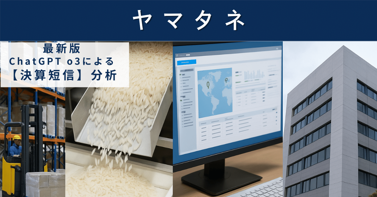 【決算短信】ヤマタネ(9305) 「物流×食」で成長加速、増配路線は続くかAIによる個別株情報分析室