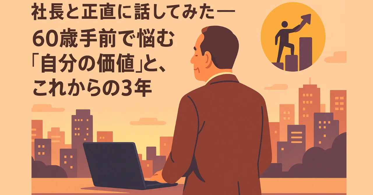 社長と正直に話してみた——60歳手前で悩む“自分の価値”と、これからの3