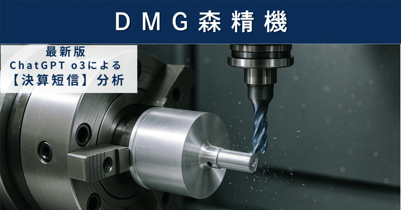 【決算短信】DMG森精機(6141) 受注回復と自動化需要で再加速なるかAIによる個別株情報分析室