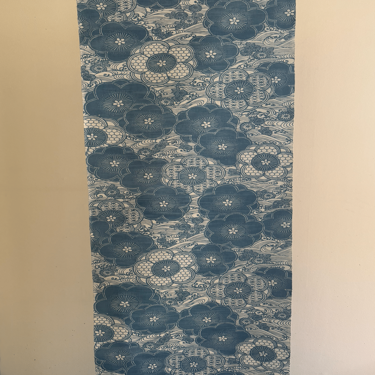 故松原利男玉藍染木綿反物｜夢吉きもの