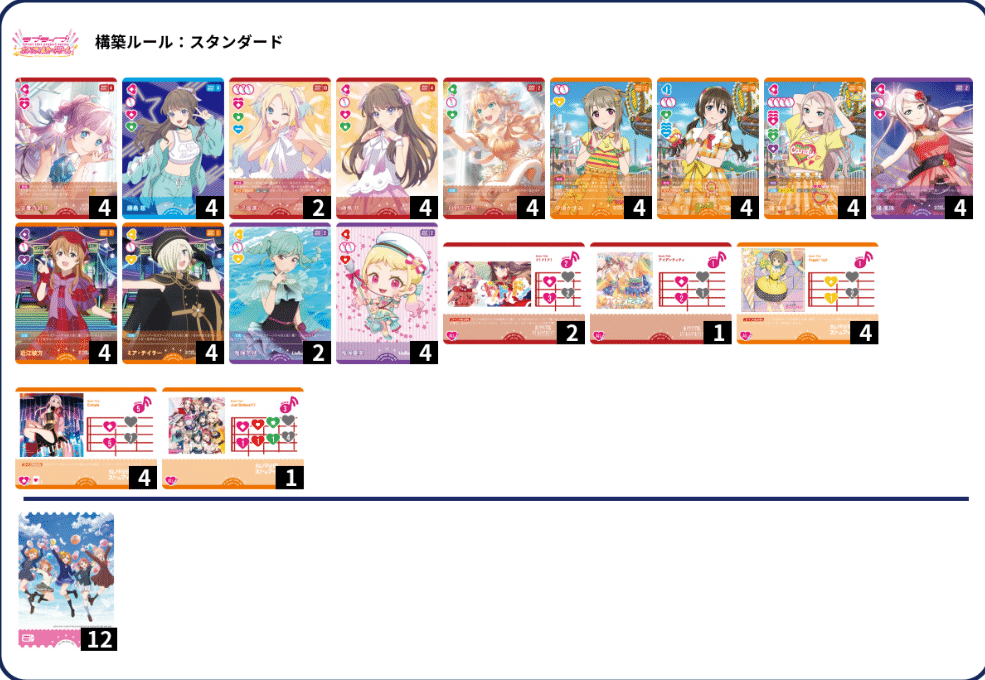 ラブカ】みらぱ嵐珠桃単デッキ｜クアン