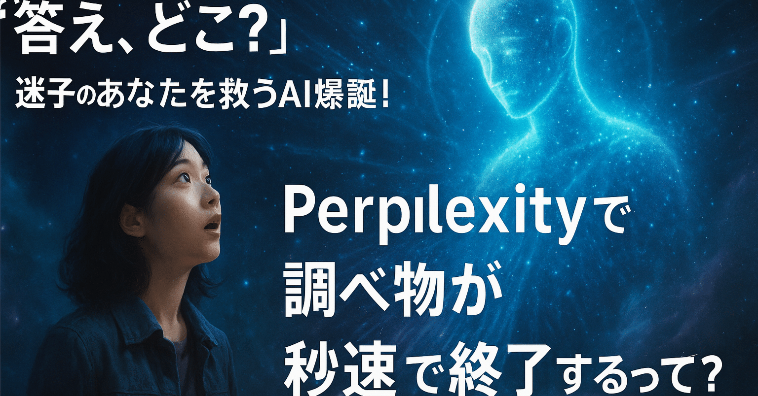 答え、どこ？」迷子のあなたを救うAI爆誕！Perplexityで調べ物が”秒速