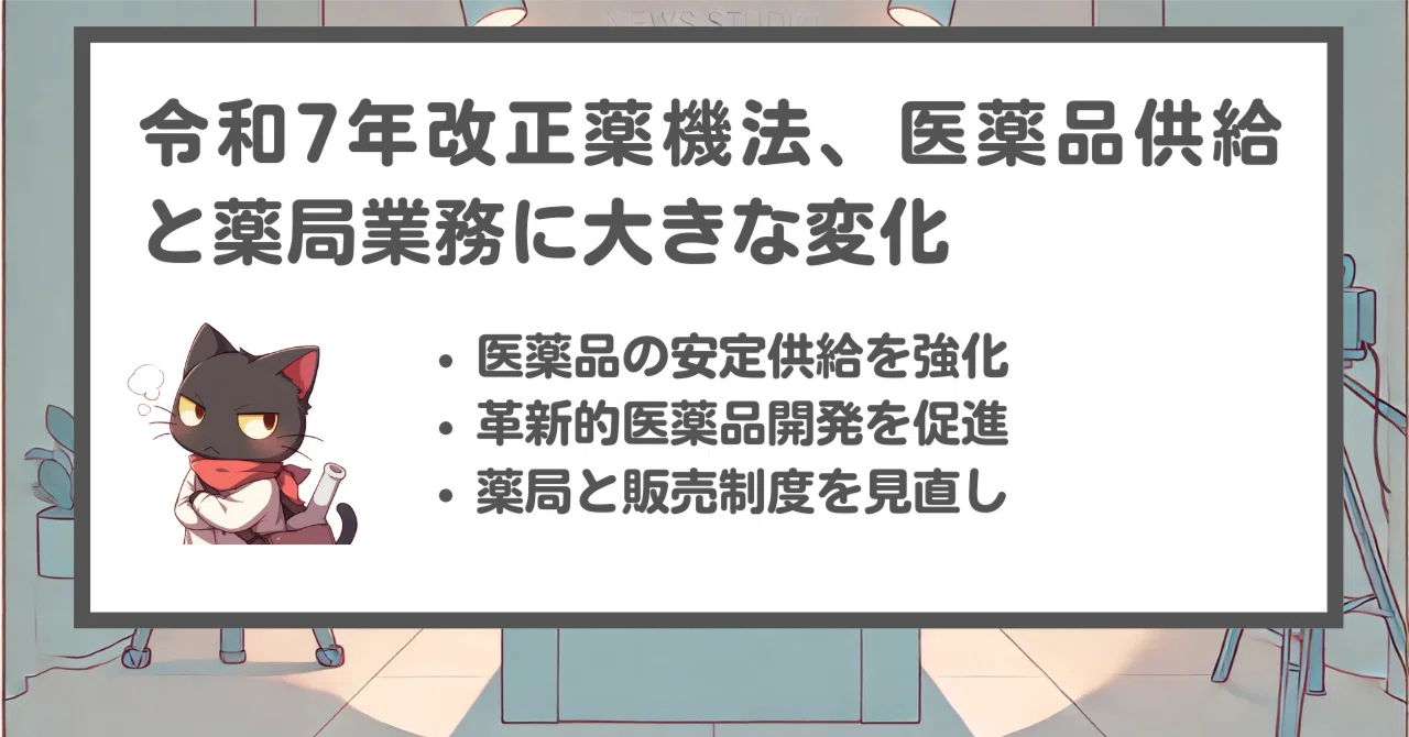 令和7年改正薬機法の要点：医薬品等の品質・有効性・安全確保、安定
