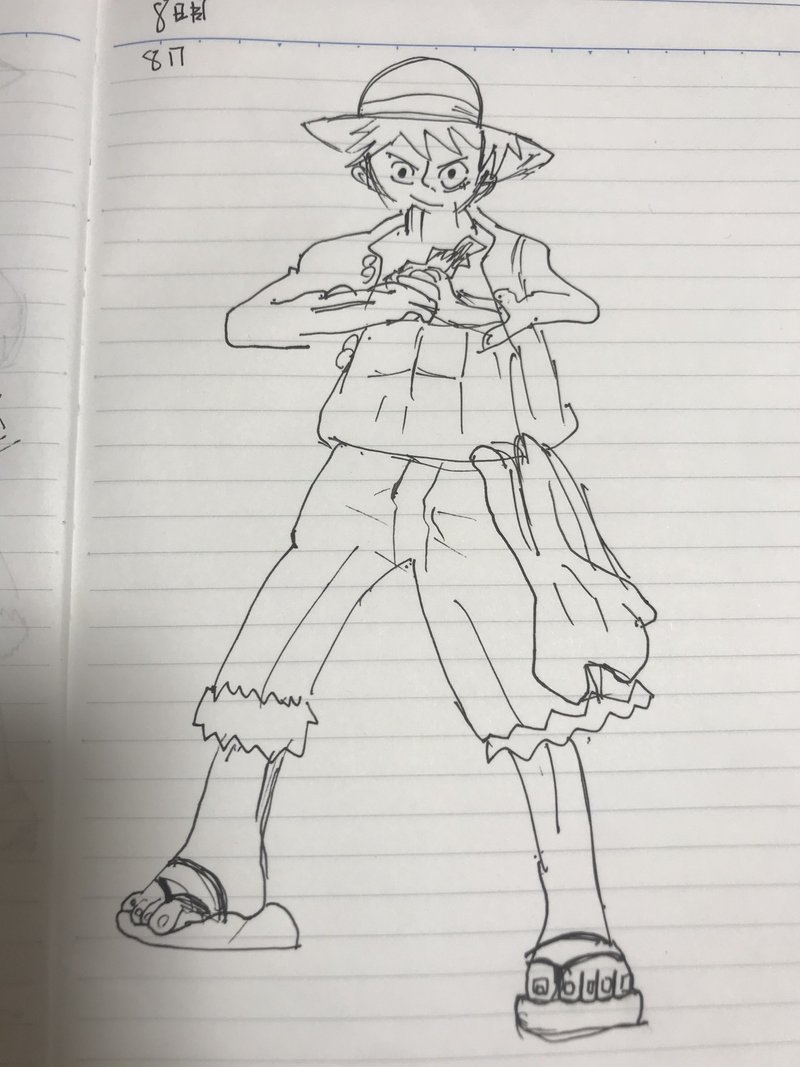 30日ルフィを模写し続けた男の話 ヤマグチ Note