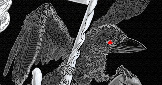 怪奇譚：写楽の八咫烏（やたがらす）｜黒谷のハラD（幻想の絵と語り）