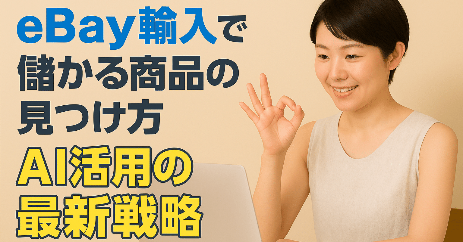 eBay輸入で儲かる商品の見つけ方｜AI活用の最新戦略｜AI商人