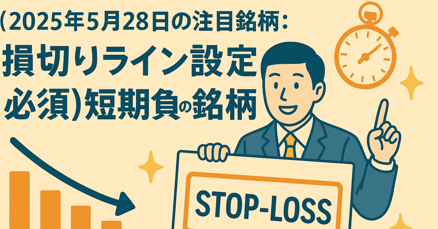 2025年5月28日の注目銘柄：【損切りライン設定必須】短期勝負の銘柄｜日本個別株デューデリジェンスセンター