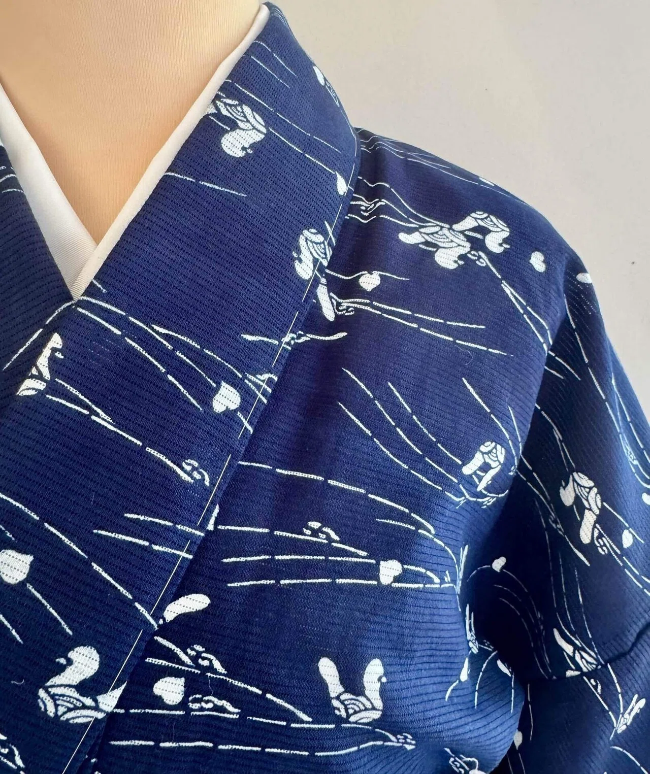 長板藍染め綿絽浴衣｜夢吉きもの