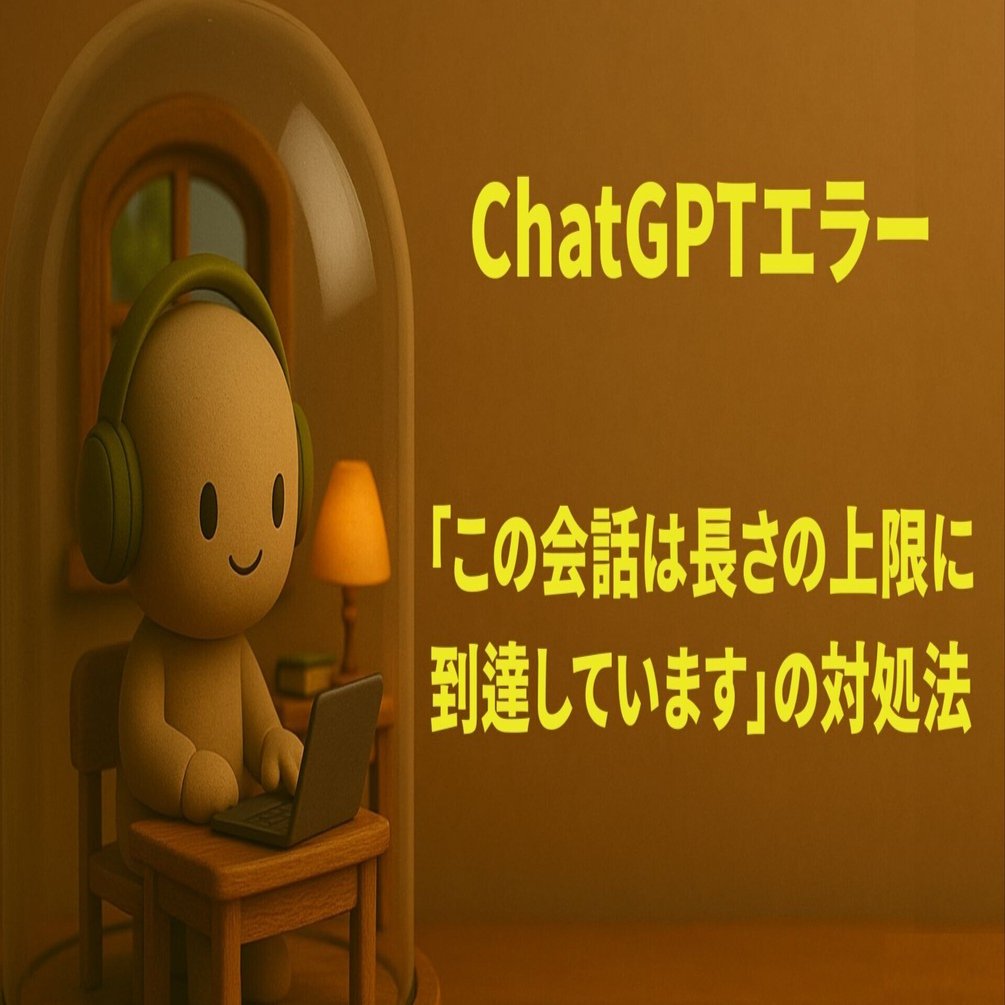 ChatGPTエラー「この会話は長さの上限に到達しています」が出たときの