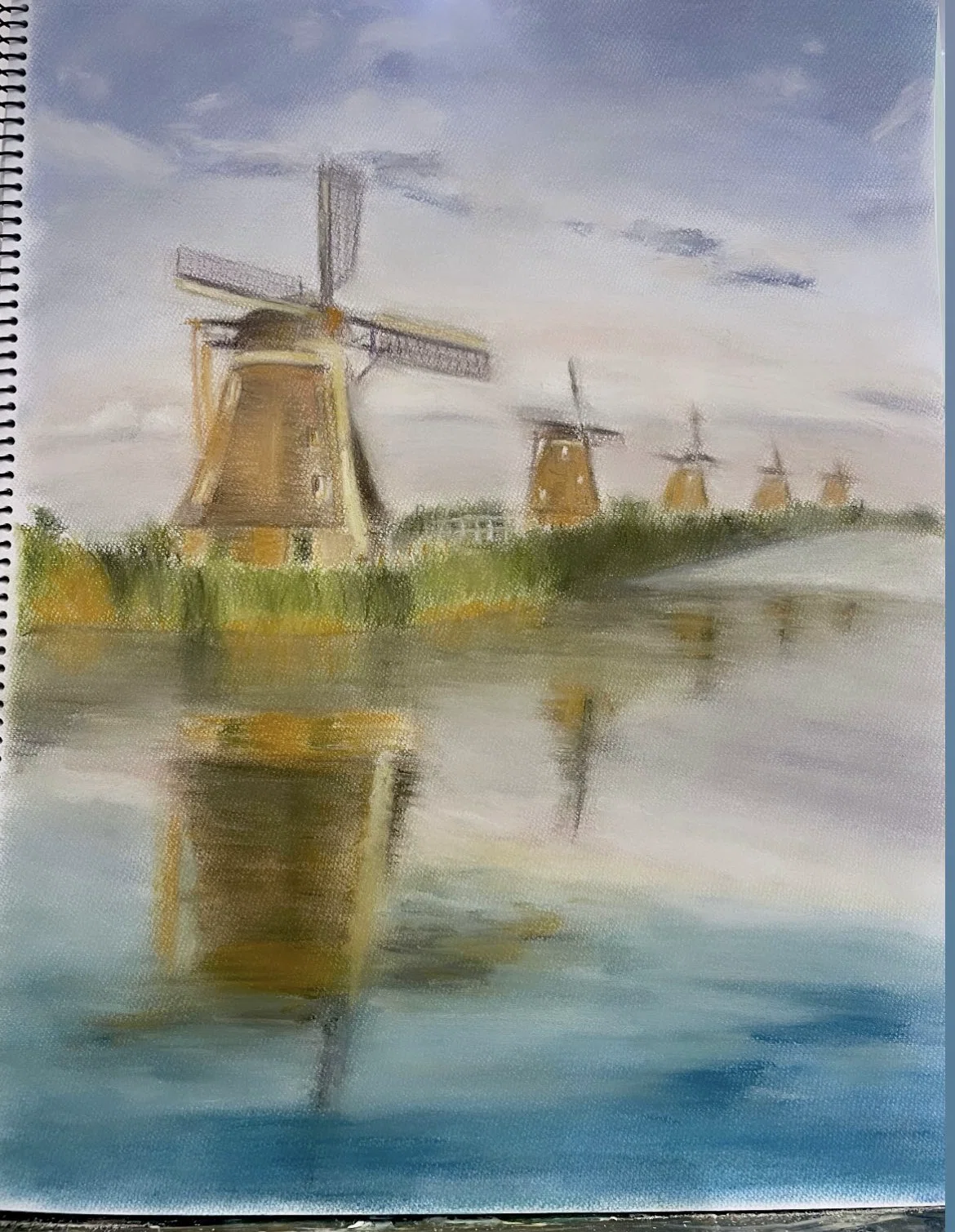 パステル画　風景画　模写 ソフトパステルで風景模写｜Nora