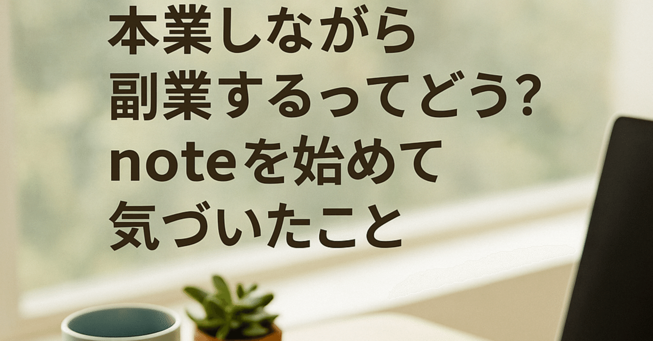 📘 本業しながら副業するってどう？を始めて気づいたことtaka